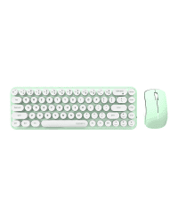Wireless keyboard + mouse set MOFII Bean 2.4G (White-Green)