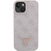Guess Leather 4G Triangle Strass case for iPhone 15 - pink