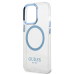 Guess GUHMP13XHTRMB iPhone 13 Pro Max 6,7" niebieski|blue hard case Metal Outline Magsafe