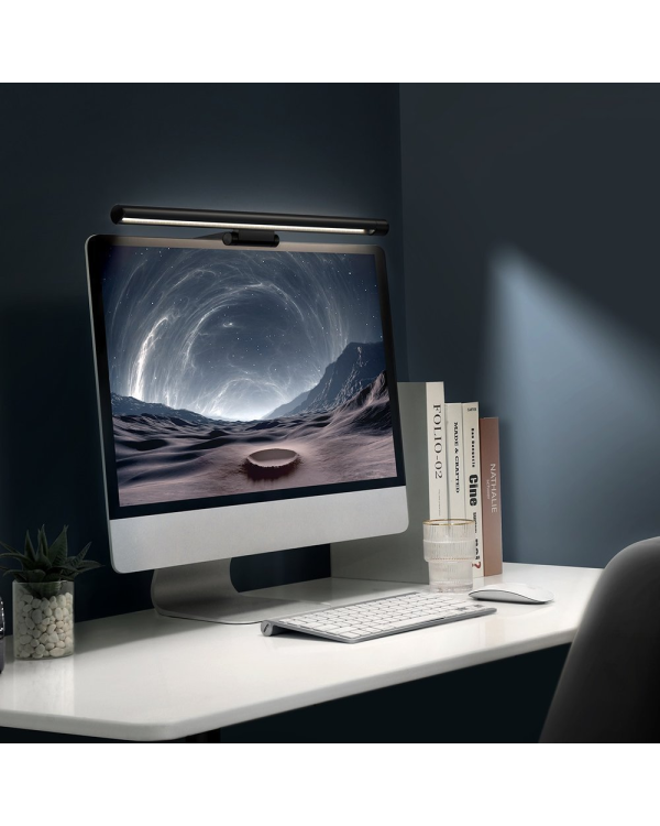 Baseus i-wok Pro series USB stepless dimming screen hanging light (fighting) Black