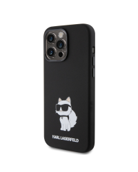 Karl Lagerfeld Liquid Silicone Choupette NFT Case for iPhone 15 Pro Max Black