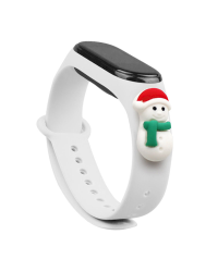 Fusion Xmas Snowman 1 для Xiaomi Mi Band 5 / Mi Band 6 белый
