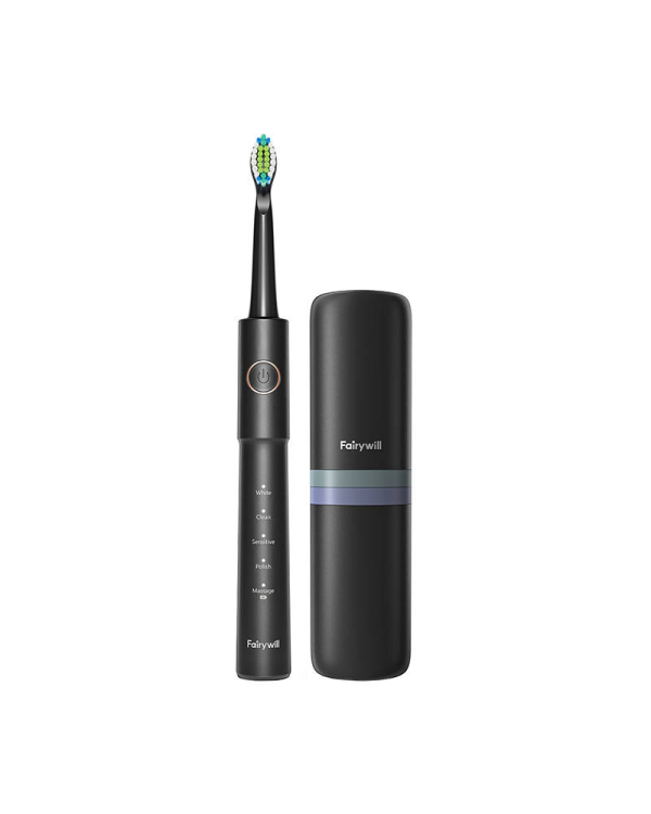 FairyWill Sonic toothbrush with head set and case FW-E11 (black)