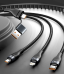 Baseus 3in1 USB / USB Typ C - USB Typ C / Lightning / micro USB cable (5 A - 100 W / 20 W / 18 W) 1,2 m Power Delivery Quick Charge orange (CA2T3-07)