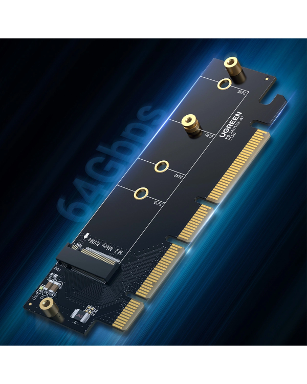 Карта расширения Ugreen CM465 PCIe 4.0 x4 to M.2 NVMe M-Key - черный