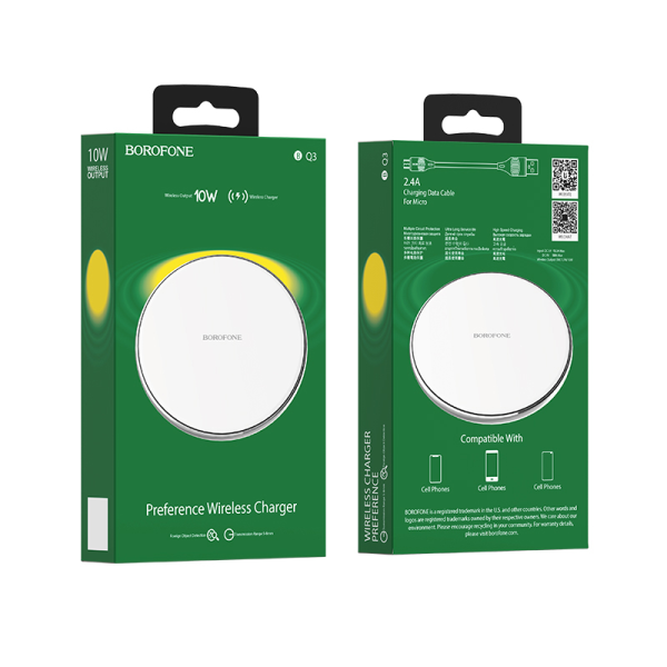Беспроводное зарядное устройство Borofone BQ3 10W белое Беспроводное зарядное устройство Borofone BQ3 10W белое
