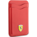 Ferrari Wallet Card Slot FEWCMRSIR czerwony|red MagSafe Leather 2023 Collection