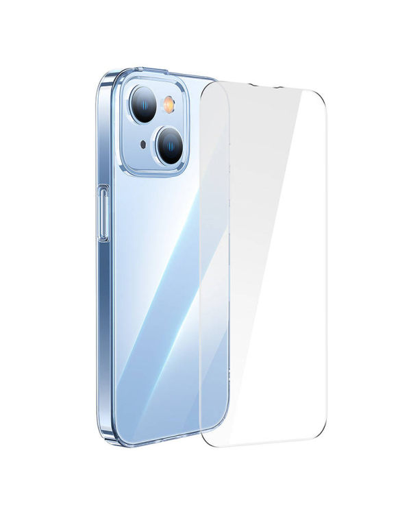 Baseus Crystal Transparent Case and Tempered Glass set for iPhone 14