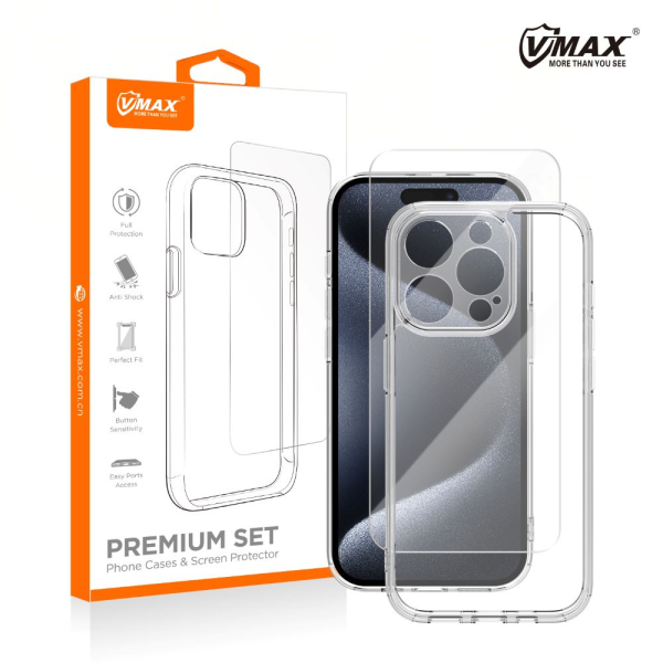 Vmax комплект чехол + стекло 2,5D премиум для iPhone SE 2024