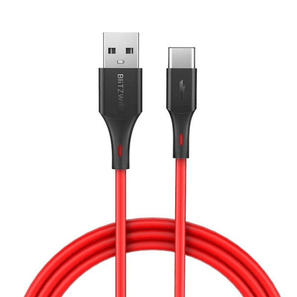 Обложка книги «Kabel USB-C BlitzWolf BW-TC14 3A 1m (czerwony)»