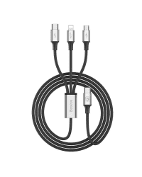 Baseus Rapid USB-C cable 3in1 Type C / Lightning / Micro 3A 1,2M - Black