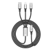 Baseus Rapid USB-C cable 3in1 Type C / Lightning / Micro 3A 1,2M - Black