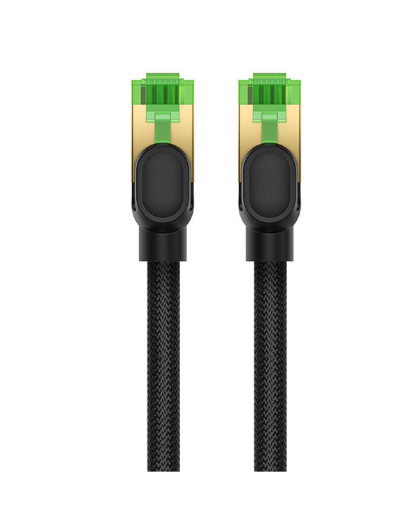 Сетевой кабель в оплетке cat.8 Baseus Ethernet RJ45, 40 Гбит|с, 1,5 м (черный)
