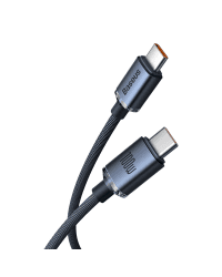 Baseus Crystal Shine Series cable USB cable for fast charging and data transfer USB Type C - USB Type C 100W 1.2m black (CAJY000601)