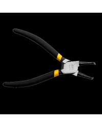 Bent Interior Circlip Pliers 7" Deli Tools EDL0343 (black)