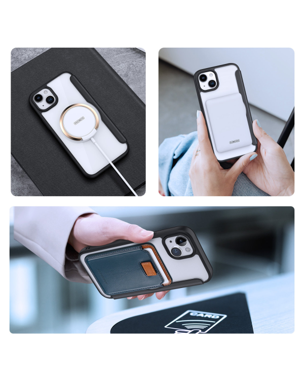 Dux Ducis Skin X Pro Magnetic Flip MagSafe Case iPhone 15 Plus - Black