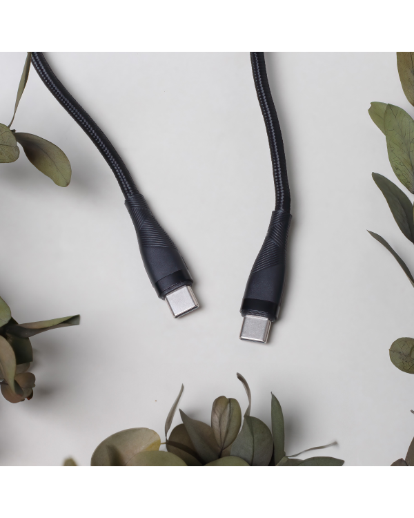 Дополнительное изображение книги «Maxlife MXUC-08 cable USB-C - USB-C 1,0 m 60W black nylon»