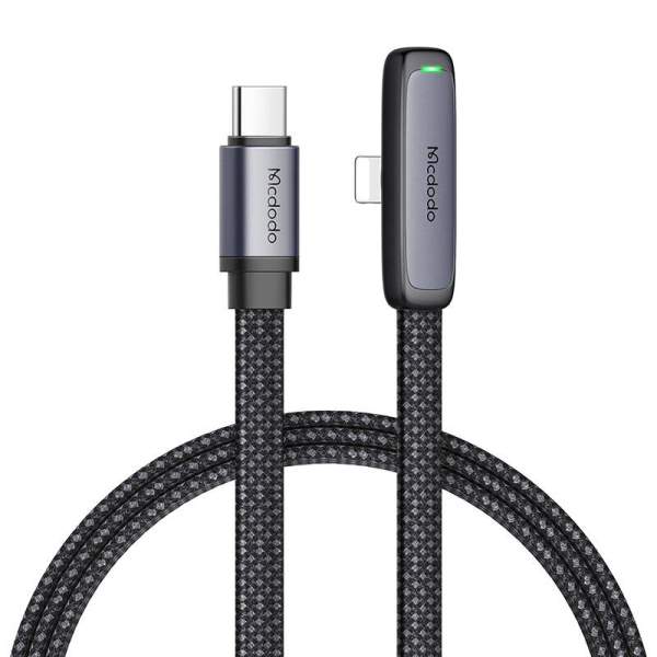 USB-C to lightning angle cable Mcdodo CA-3351,1.8m (black) USB-C to lightning angle cable Mcdodo CA-3351,1.8m (black)