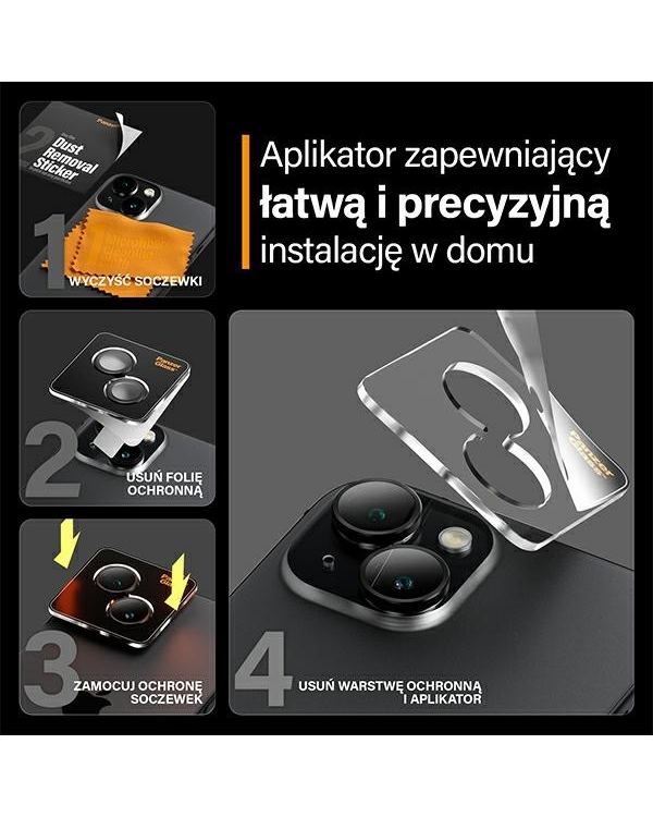 Дополнительное изображение книги «PanzerGlass Hoops Camera iPhone 15 6.1" | 15 Plus 6.7" czarny|black 1138 camera lens protector hoop optic rings»