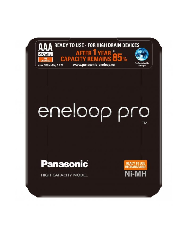 Panasonic Eneloop  PRO R03/AAA 930mAh rechargeable - 4 pcs sliding pack