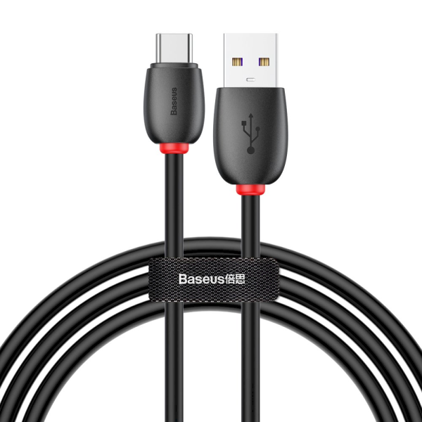 Обложка книги «Baseus Purple Ring HW Quick Charging USB Cable For Type-C 40W 1m Black»