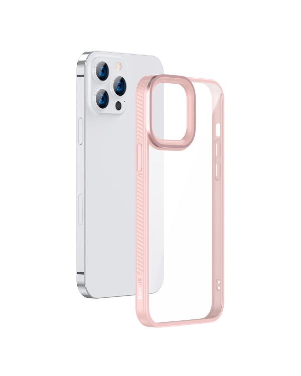 Baseus Crystal Transparent Case for iPhone 13 Pro (pink)