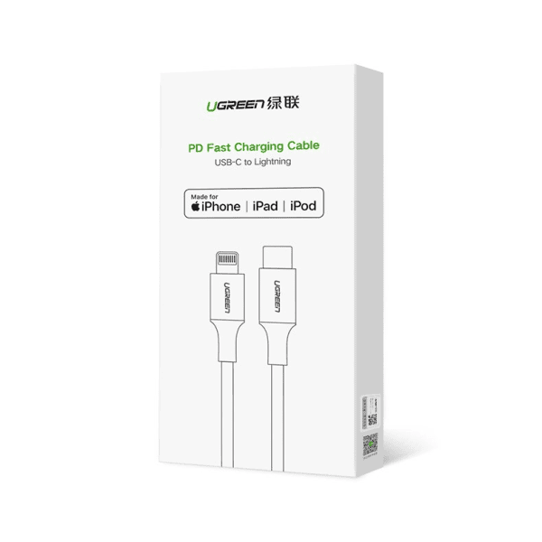 Ugreen MFI USB Type C - Lightning cable Power Delivery 3 A 480 Mbps 1 m grey (80564 US304)