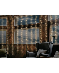 Световой занавес MOON 300 x LED, 3x3 м |8 функций| дистанционное управление | теплый белый свет.