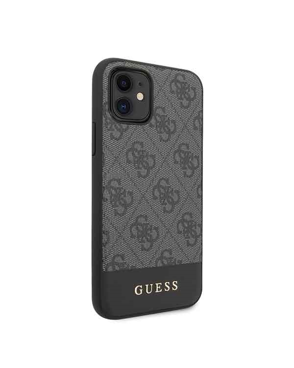 GUHCN61G4GLGR Чехол Guess 4G Stripe для iPhone 11 серый