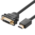 Обложка книги «Ugreen DVI 24+5 pin (female) - HDMI (male) cable adapter 22 cm black (20136)»