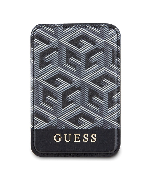 Guess Wallet Card Slot GUWMSHGCFSEK MagSafe GCube stripe czarny|black