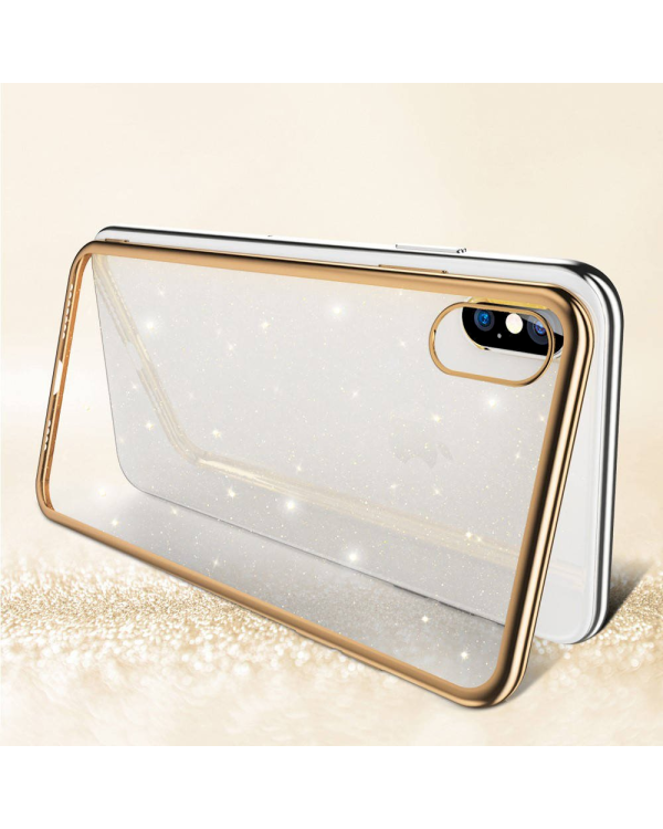 Sulada glitter case прочный силиконовый чехол для Apple iPhone 12 / 12 Pro золотой