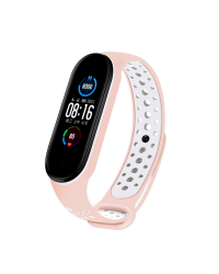 Fusion dots ремешок для часов Xiaomi Mi Band 5 / Mi Band 6 розовый
