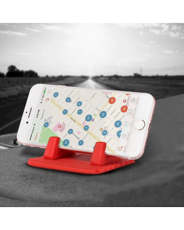 Silicone Car Phone Holder Dashboard Desktop Stand black