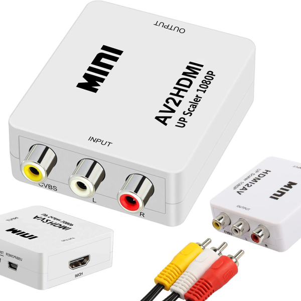 Конвертер видеосигнала RCA в HDMI (+аудио) белый
