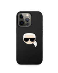 KLHCP13LPKMK Karl Lagerfeld PU Leather Karl Head Case for iPhone 13 Pro Black