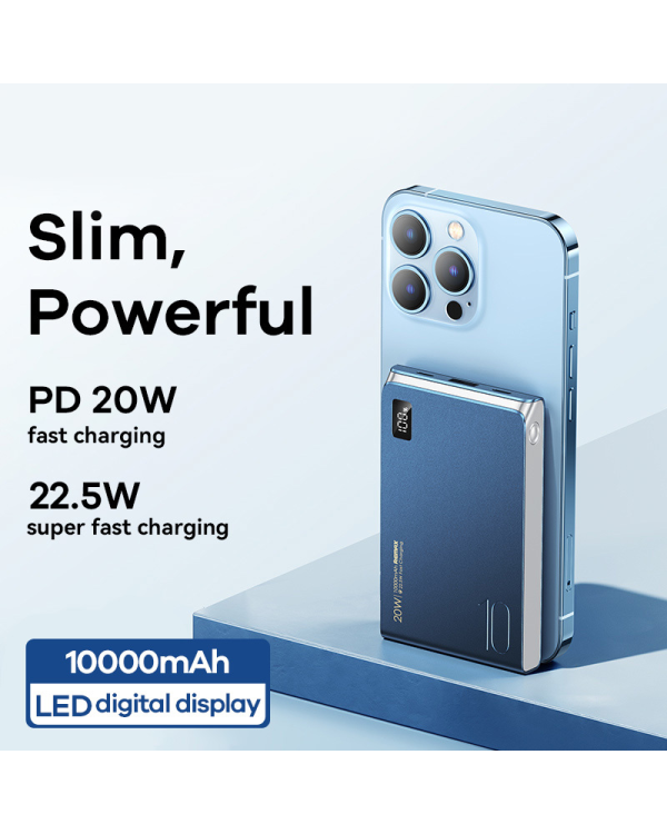 REMAX Power Bank 10000mAh RPP-178 KinYin - USB + Type C - PD 20W QC 22,5W синий