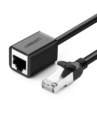 UGREEN Cat 6 FTP Ethernet RJ45 Extension Male|Female PatchCords with Shielding 1m (black)