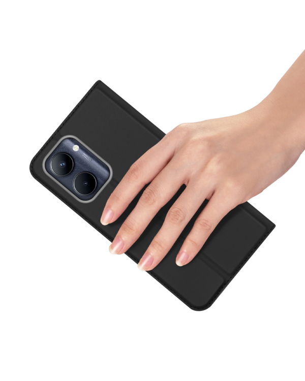 Dux Ducis Skin Pro Case Realme C33 Flip Card Wallet Stand Black