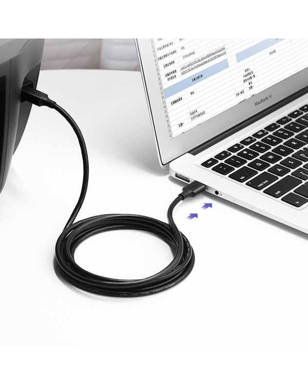 Кабель для принтера Ugreen USB Type B (male) - USB 2.0 (male) 480 Мбит|с 2 м черный (US135 20847)
