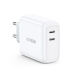 Ugreen szybka ładowarka sieciowa 2x USB Typ C 36 W Quick Charge 4.0 Power Delivery SCP FCP AFC biały (70264 CD199)