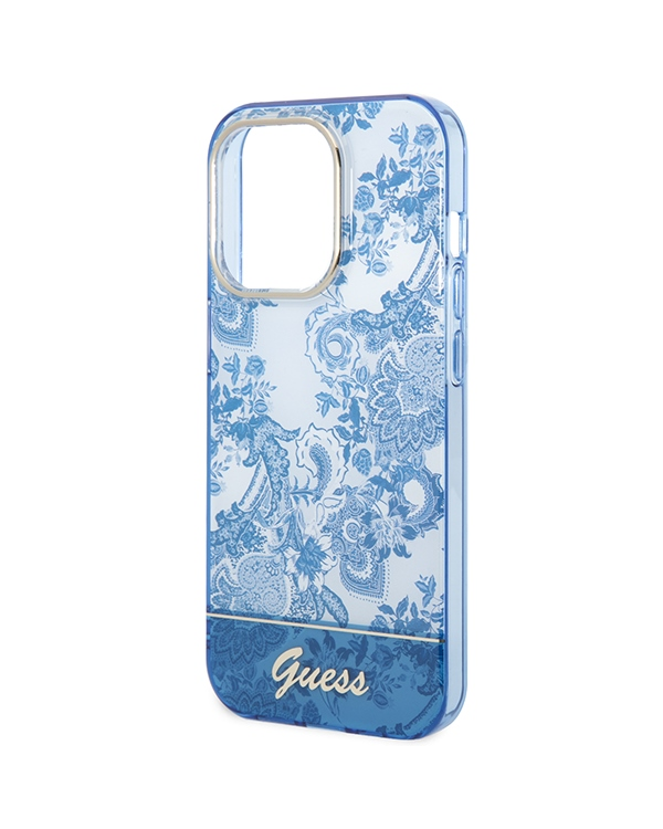 Guess GUHCP14XHGPLHB iPhone 14 Pro Max 6,7" niebieski|blue hardcase Porcelain Collection