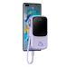 Baseus Qpow power bank 10000mAh built-in USB Type-C cable 22.5W Quick Charge SCP AFC FCP purple (PPQD020105)