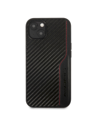 AMHCP13SDEBK AMG PU Carbon Effect Hard Case for iPhone 13 Mini Black