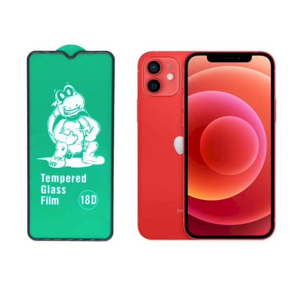 Fusion Full Glue 18D Tempered Glass Защитное стекло для экрана Apple iPhone 12 / 12 Pro Черное