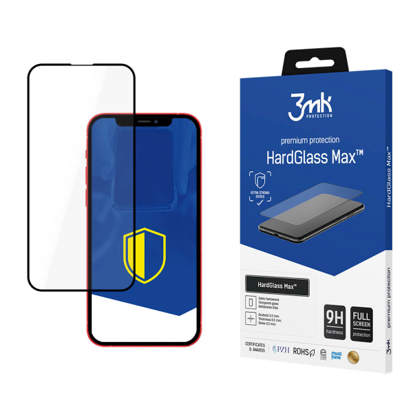 Обложка книги «Apple iPhone 13 Mini Black - 3mk HardGlass Max™ screen protector»