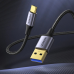 Дополнительное изображение книги «Ugreen US187 USB3.0 A|M to USB-C|M 2M Cable with Dark Gray Aluminum Sheath Black»