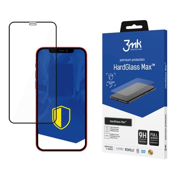 Обложка книги «Apple iPhone 12 Pro Max Black - 3mk HardGlass Max™ screen protector»