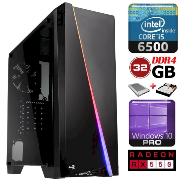 ITS i5-6500 32GB 240SSD+1TB RX550 4GB WIN10Pro [refurbished]
