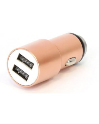 Автомобильное зарядное устройство Omega OUCC2MBL| 2x USB-A | 2.1A | 12V - 24V | розовое золото